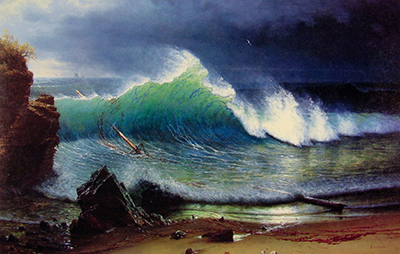 The Shore of the Turquoise Sea Albert Bierstadt